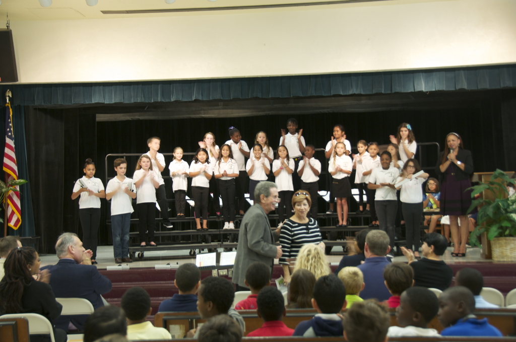 students singing