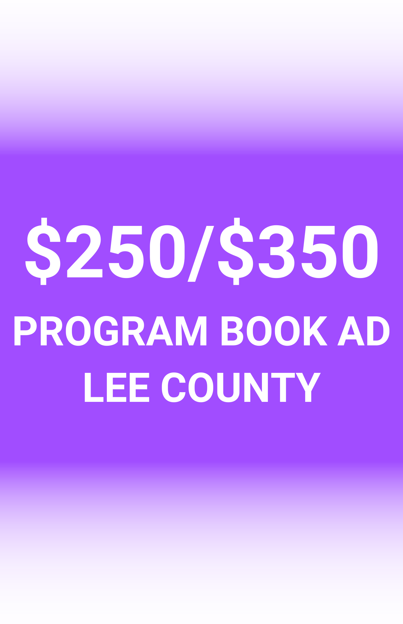 Lee County Program Book Advertisement Carson Scholars Fund