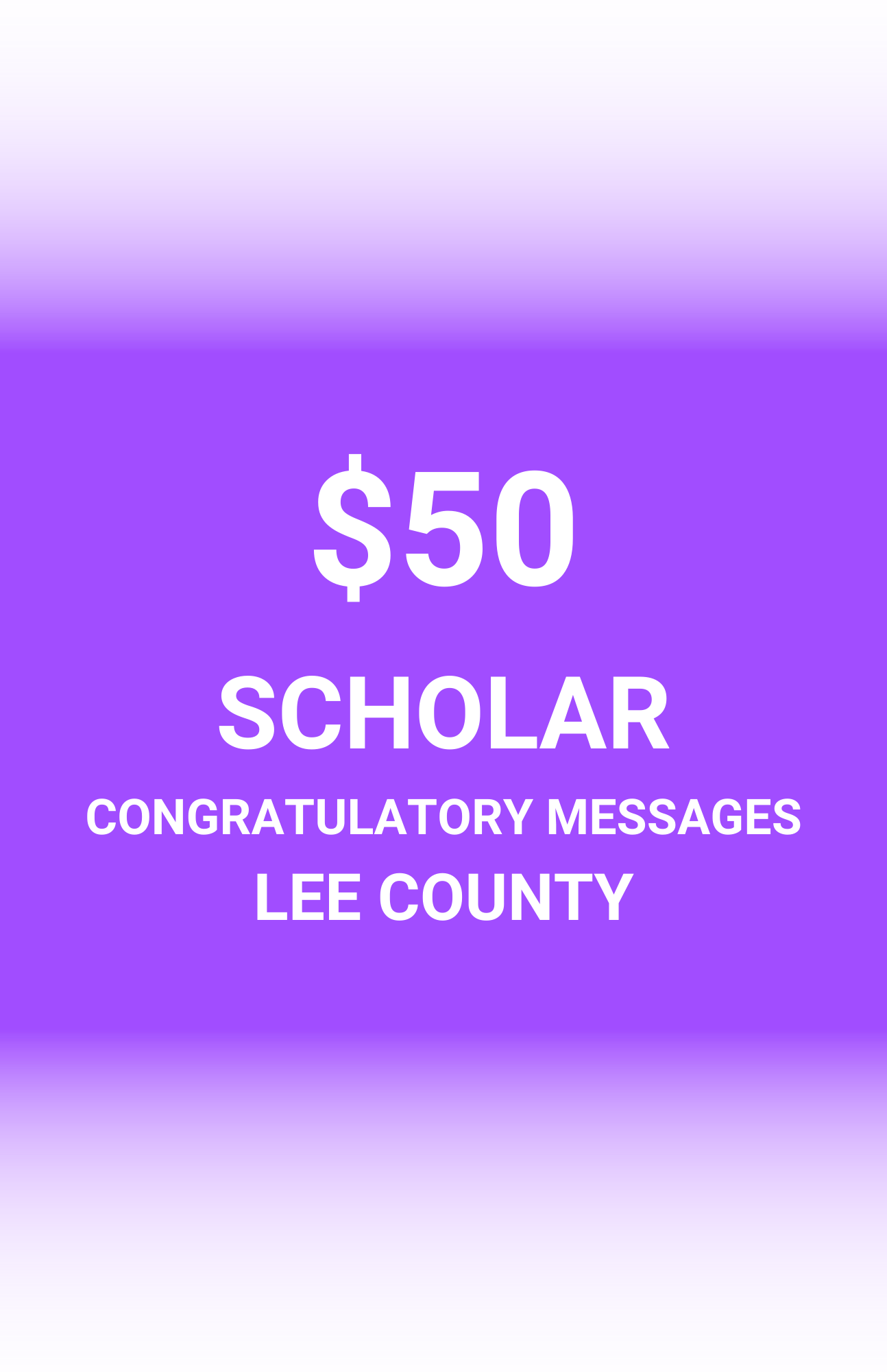 Lee county scholar congratulatory messages carson scholars fund