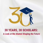 Graphic celebrating the Carson Scholars Fund’s 30th anniversary scholarship milestone with “30 Years, 30 Scholars: A Look at the Alumni Shaping the Future.”