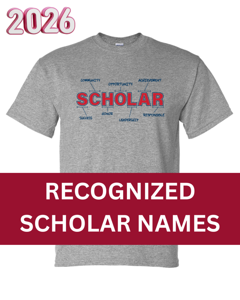 2026 Recognized Scholar T-shirt